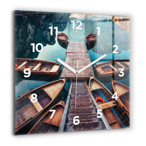 Orologio quadrato Molo e lago