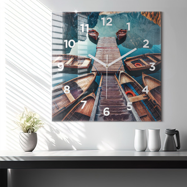 Orologio quadrato Molo e lago