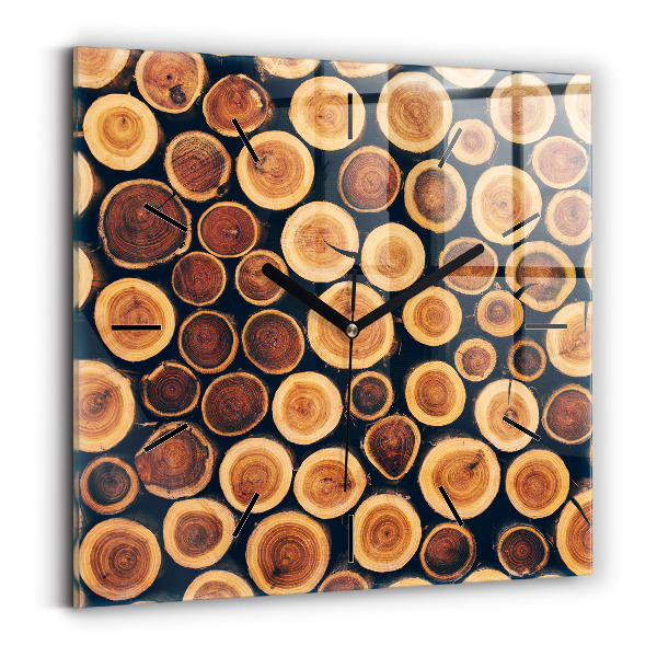 Orologio quadrato Legna