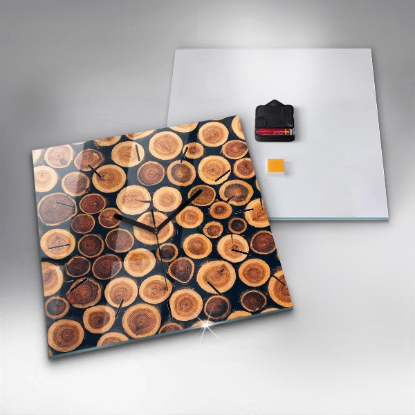 Orologio quadrato Legna