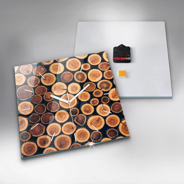 Orologio quadrato Legna