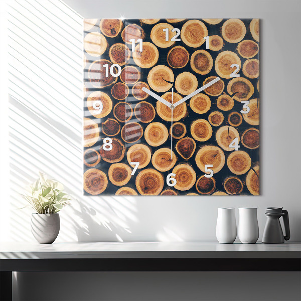 Orologio quadrato Legna