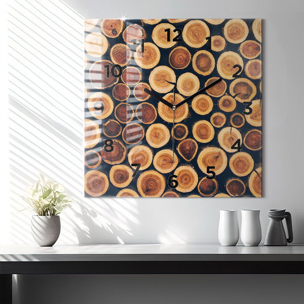 Orologio quadrato Legna