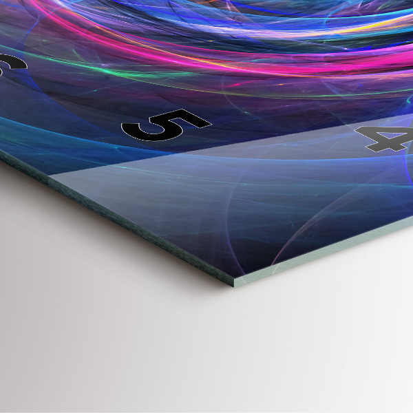 Orologio quadrato Frattale colorato