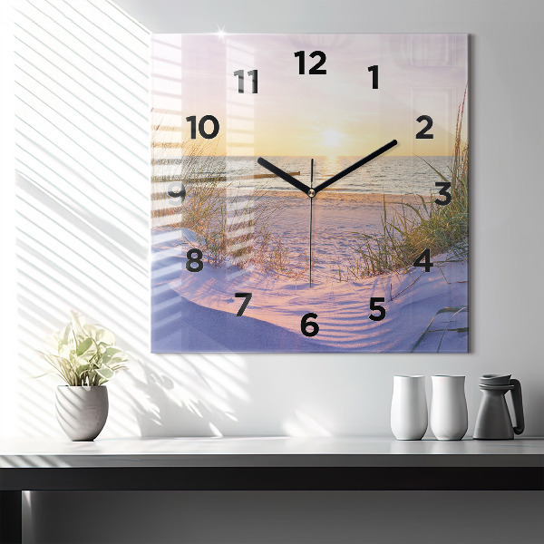 Orologio quadrato Mare soleggiato polacco