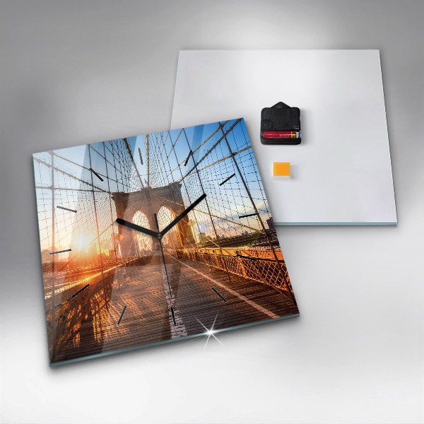 Orologio quadrato Ponte di Brooklyn New York