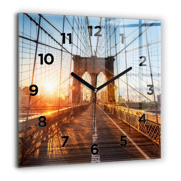 Orologio quadrato Ponte di Brooklyn New York