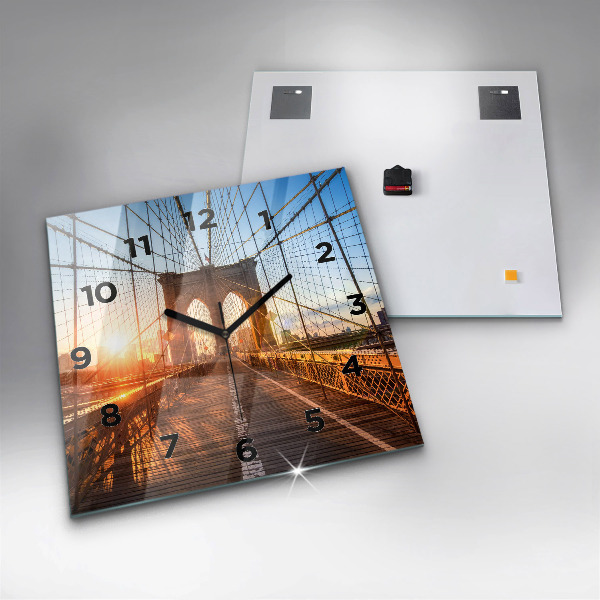 Orologio quadrato Ponte di Brooklyn New York