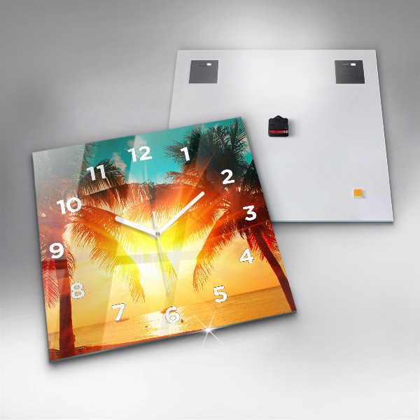 Orologio quadrato in vetro Vacanze Relax Estate