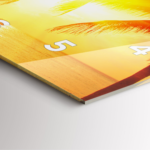 Orologio quadrato in vetro Vacanze Relax Estate