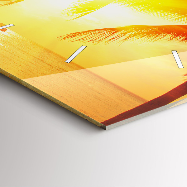 Orologio quadrato in vetro Vacanze Relax Estate