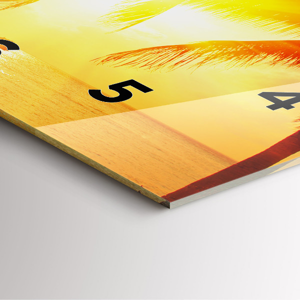 Orologio quadrato in vetro Vacanze Relax Estate