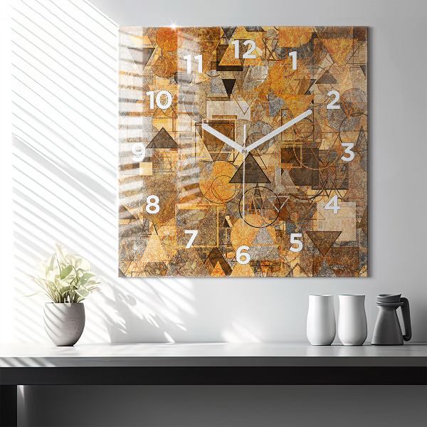 Orologio quadrato in vetro Forme geometriche