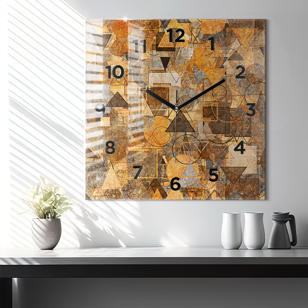 Orologio quadrato in vetro Forme geometriche