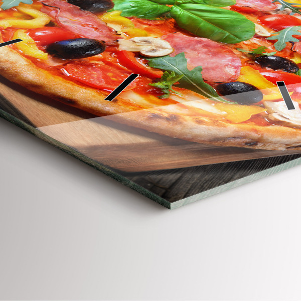 Orologio quadrato in vetro Il cuore culinario d'Italia