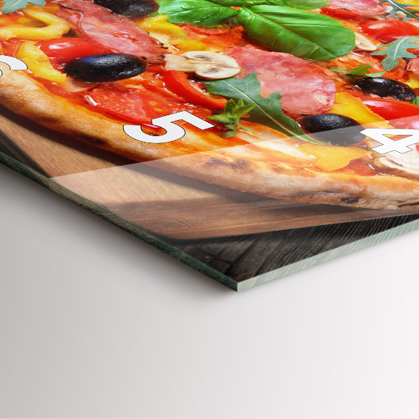 Orologio quadrato in vetro Il cuore culinario d'Italia