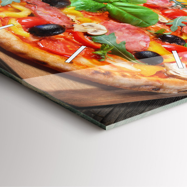 Orologio quadrato in vetro Il cuore culinario d'Italia