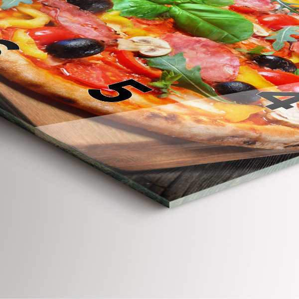 Orologio quadrato in vetro Il cuore culinario d'Italia