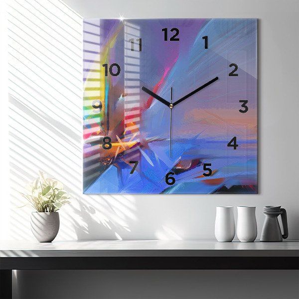 Orologio quadrato in vetro Paesaggio marino