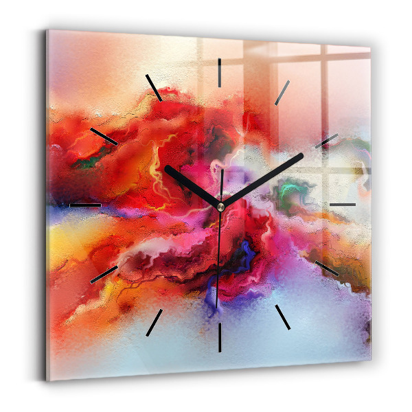 Orologio quadrato in vetro Vernice rovesciata