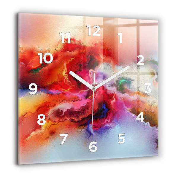 Orologio quadrato in vetro Vernice rovesciata