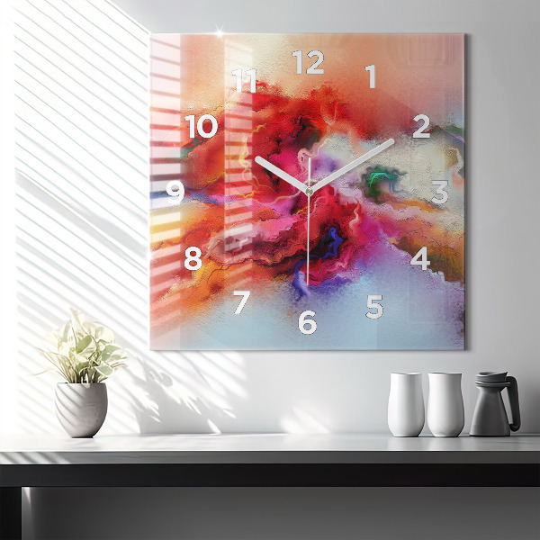 Orologio quadrato in vetro Vernice rovesciata