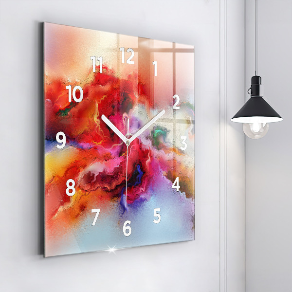 Orologio quadrato in vetro Vernice rovesciata