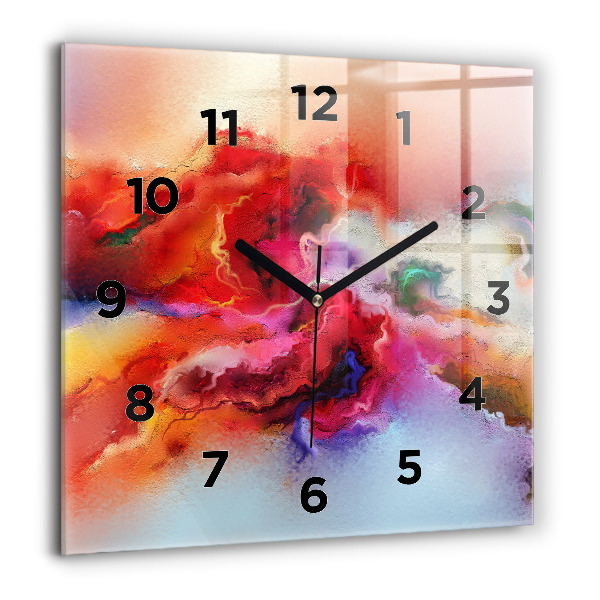 Orologio quadrato in vetro Vernice rovesciata