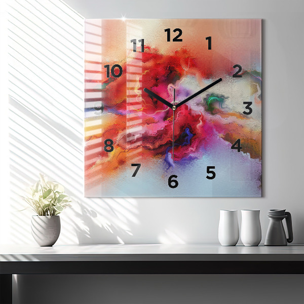 Orologio quadrato in vetro Vernice rovesciata