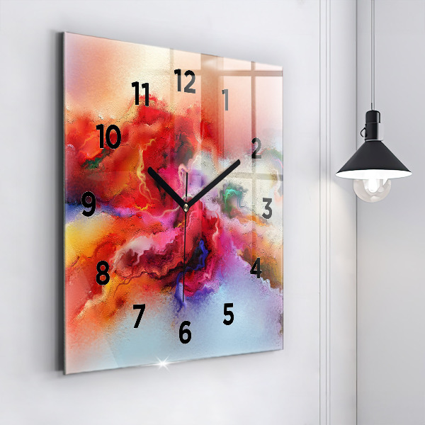 Orologio quadrato in vetro Vernice rovesciata