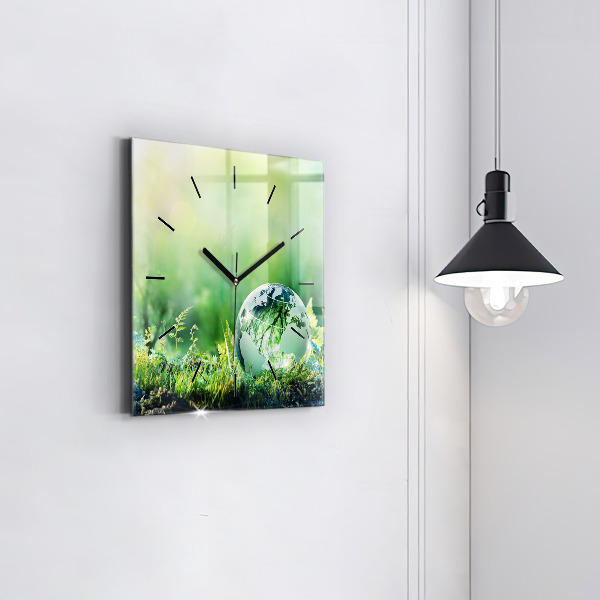 Orologio quadrato in vetro Globo