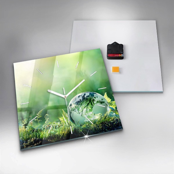 Orologio quadrato in vetro Globo