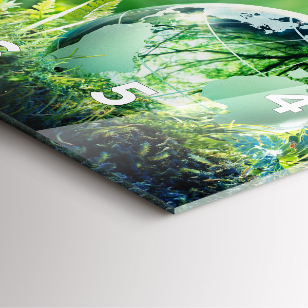 Orologio quadrato in vetro Globo