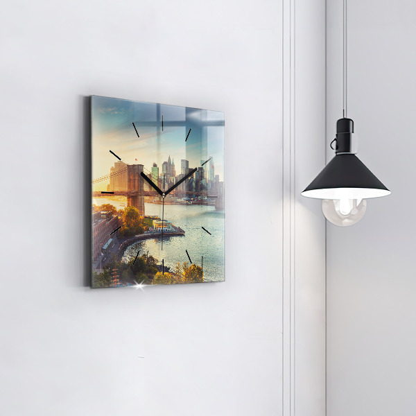 Orologio quadrato in vetro New York Manhattan