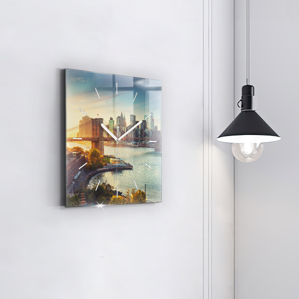 Orologio quadrato in vetro New York Manhattan