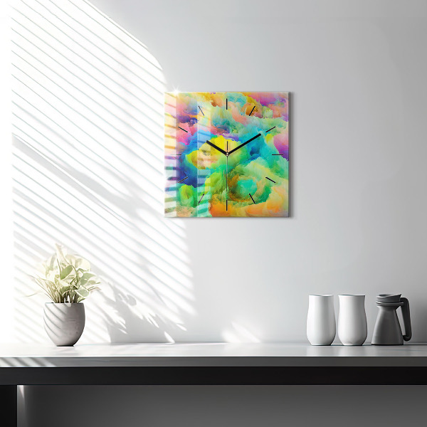 Orologio quadrato in vetro Texture frattale