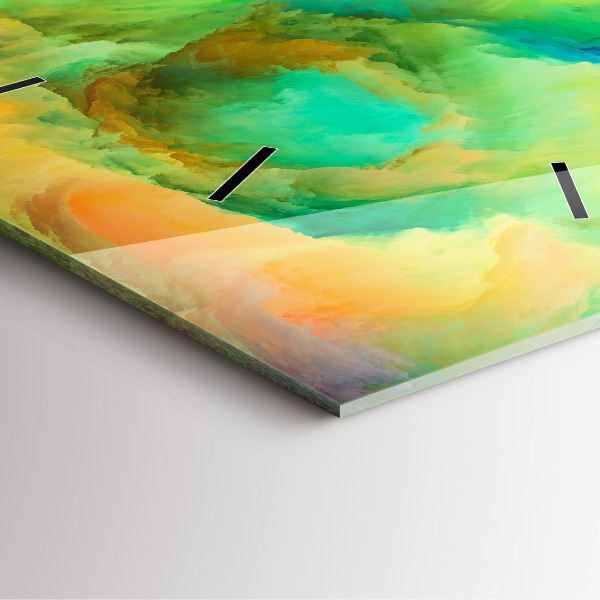 Orologio quadrato in vetro Texture frattale