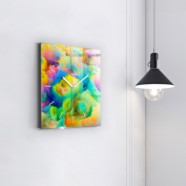 Orologio quadrato in vetro Texture frattale