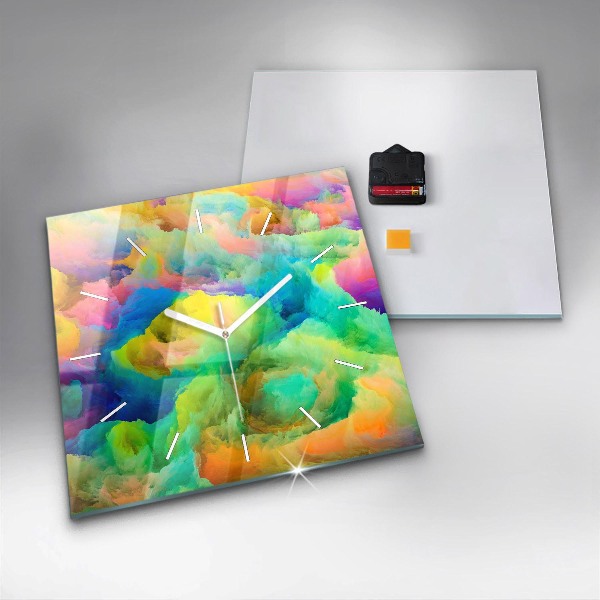 Orologio quadrato in vetro Texture frattale