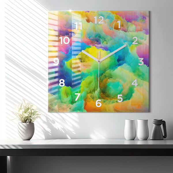 Orologio quadrato in vetro Texture frattale