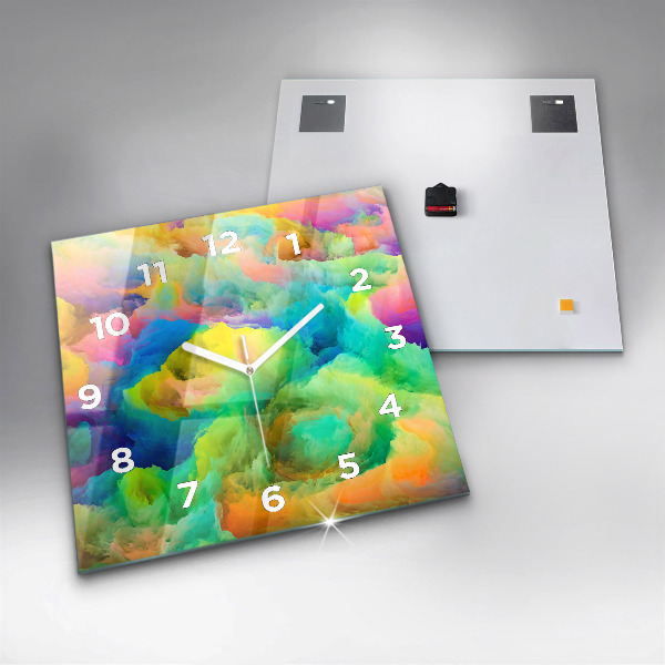 Orologio quadrato in vetro Texture frattale