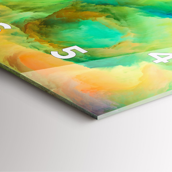 Orologio quadrato in vetro Texture frattale