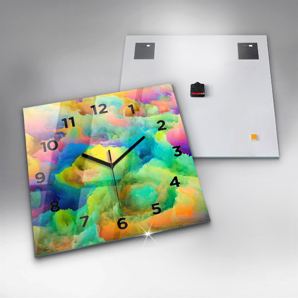 Orologio quadrato in vetro Texture frattale