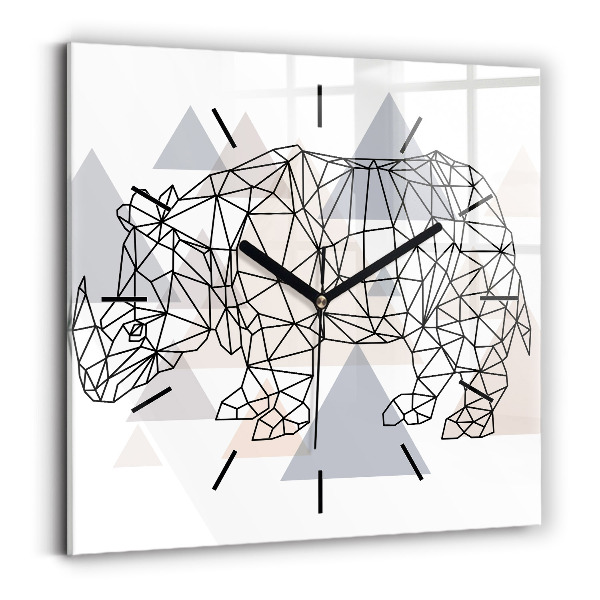Orologio quadrato in vetro Modello geometrico