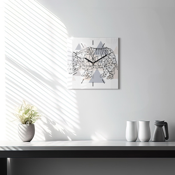 Orologio quadrato in vetro Modello geometrico
