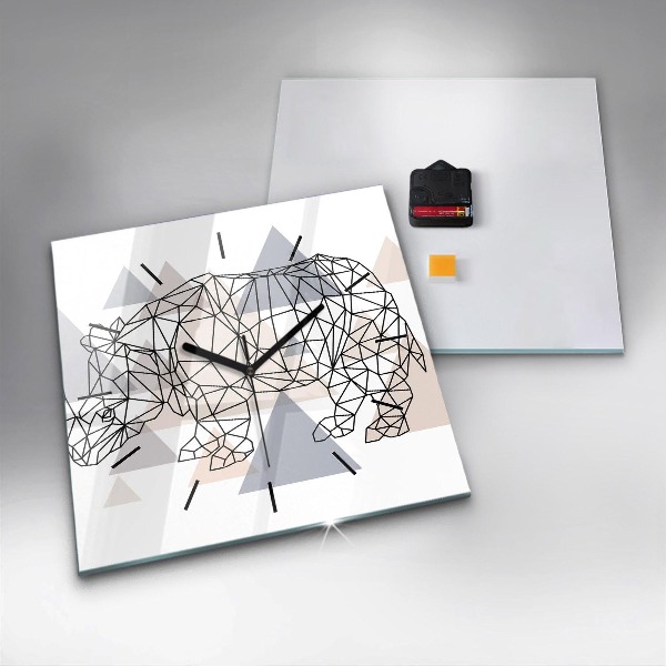 Orologio quadrato in vetro Modello geometrico