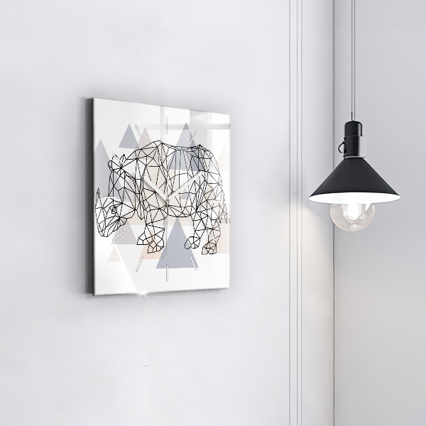 Orologio quadrato in vetro Modello geometrico
