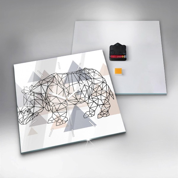 Orologio quadrato in vetro Modello geometrico