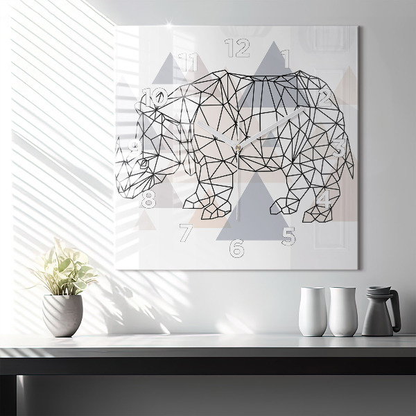 Orologio quadrato in vetro Modello geometrico