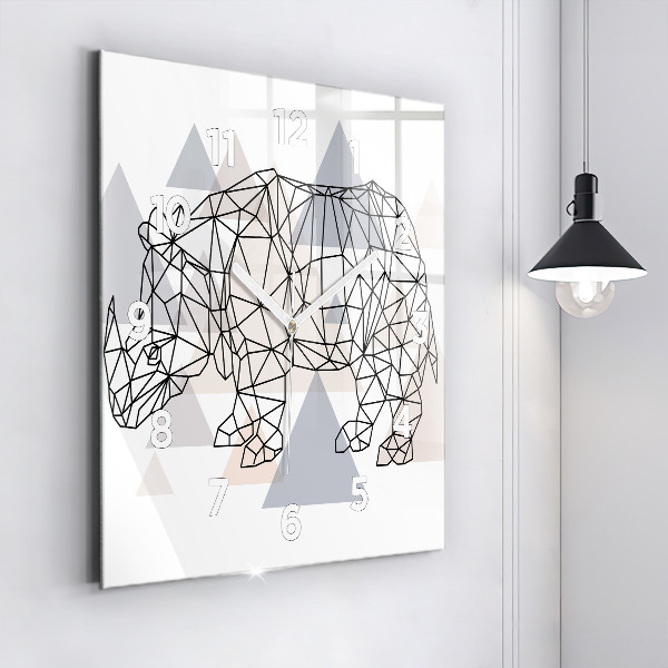 Orologio quadrato in vetro Modello geometrico